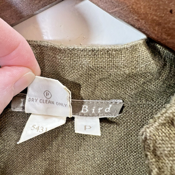 Isabella Bird Women's Linen Jacket Size P Blazer Lagenlook Minimalist Business - Picture 4 of 8